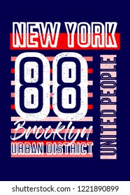 new york urban design varsity poster distressed
