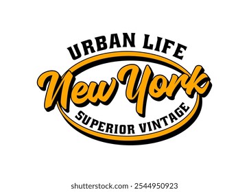 Nova York urbana vida superior vintage tipografia design