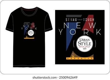 new york urban style 76, typographic Vector design illustration