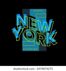 New York urban superior typography poster design