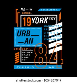  new york urban typography graphic element art, vector illustration for tee shirt printing