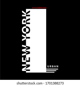 NEW YORK, URBAN, WORDS DESIGN, SCREEN PRINTING, T SHIRT, BLACK BACKGROUND.