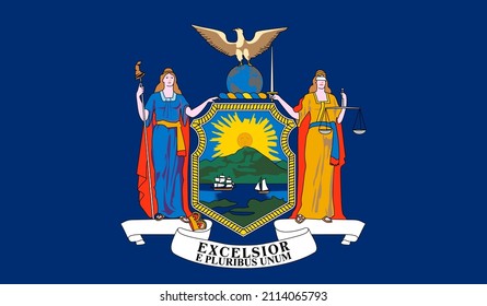 New York US State Vector Illustration