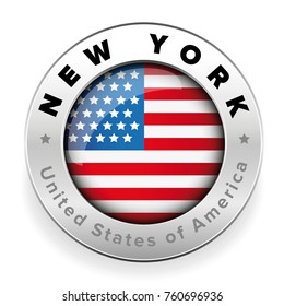 New York USA badge