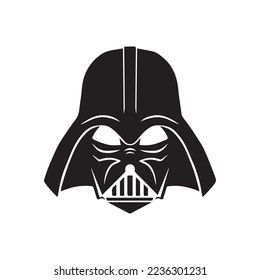New York  USA    JULY 12  2018: Darth Vader helmet vector illustration for kids  Star Wars Dark costume Storm Trooper Helmet Vector illustration  Darth Vader Movie Character 