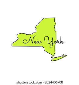 New York - USA Karte Vektorgrafik-Design-Vorlage.
