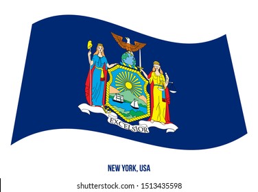 New York State Flag Flying High Stock Illustration 195055169 | Shutterstock