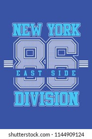 new york varsity sports apparel colorful poster