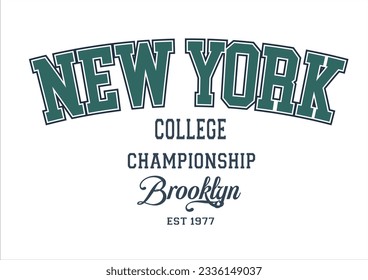 new york varsity vector hand drawn design college Vintage typography college varsity los angeles california state slogan print for graphic tee t shirt or sweatshirt