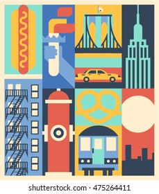 New York, vector background