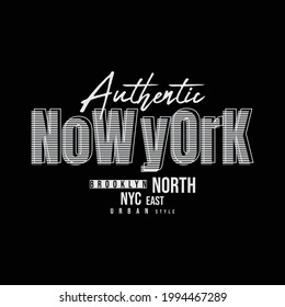 New york vector illustration and typography, perfect for t-shirts, hoodies, prints etc.