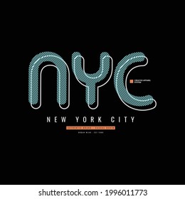 Ilustración vectorial y tipografía de Nueva York, perfecta para camisetas, carteras, impresiones, etc.