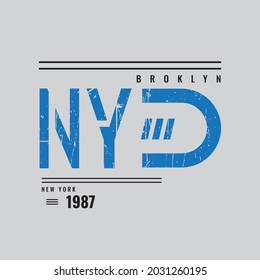 New york vector illustration and typography, perfect for t-shirts, hoodies, prints etc.