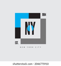 New york vector illustration and typography, perfect for t-shirts, hoodies, prints etc.