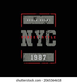 New york vector illustration and typography, perfect for t-shirts, hoodies, prints etc.