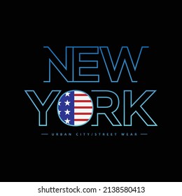 New york vector illustration and typography, perfect for t-shirts, hoodies, prints etc.