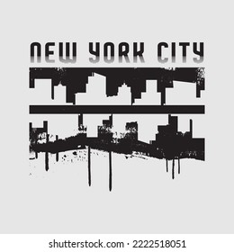New york vector illustration and typography, perfect for t-shirts, hoodies, prints etc.