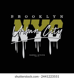 New york vector illustration and typography, perfect for t-shirts, hoodies, prints etc.