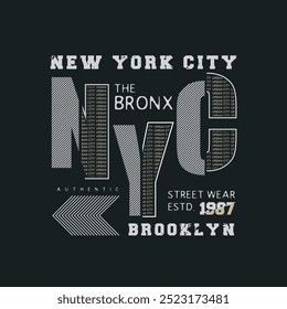 New york vector illustration and typography, perfect for t-shirts, hoodies, prints etc.