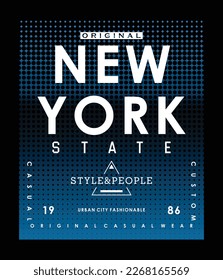 New York, vector image typography illustration design graphic printing