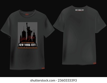 diseño de camisetas de nueva york vectorial mockup