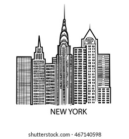 New York vector print isolated