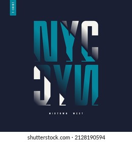 New York. Vector stylish graphic tee design, print, illustration.