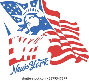 New York Vector for Tourism Poster, Sticker, and Apparel Printing