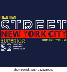New York vector typography for print t shirt