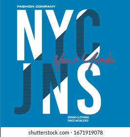 New York vector typography for t-shirt print
