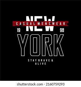 New York vector typography for t-shirt. perfect for simple style