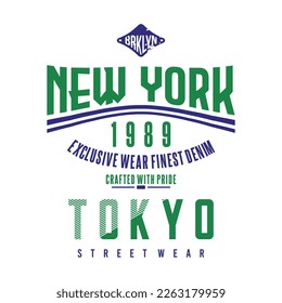 new york vector typography for t-shirt. perfect for simple style