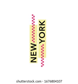 New York, vertical typography, modern typographic vector design