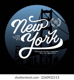 New York vibe, vector typography illustration design graphic printing 