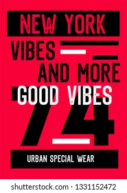 new york vibes,t-shirt design vector illustration