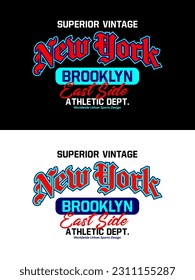 New York vintage college varsity design, vector illustration