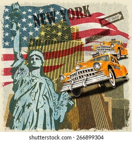 New York  vintage poster.