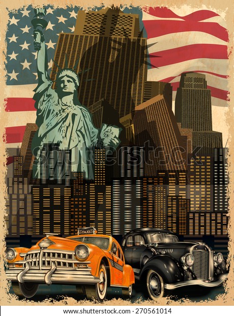 New York vintage\
poster.