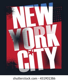 New York vintage textured typography. T shirt apparel fashion print. Grunge background