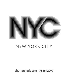 New York vintage typography. NYC lettering. T-shirt graphics. Vectors. Tee graphics