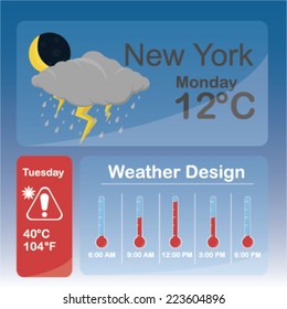 new York weather condition over color background