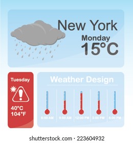 new York weather condition over color background