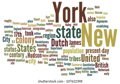 New York word cloud on white background