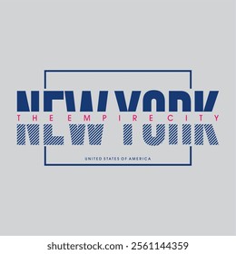 New york wording simple city design Typhography