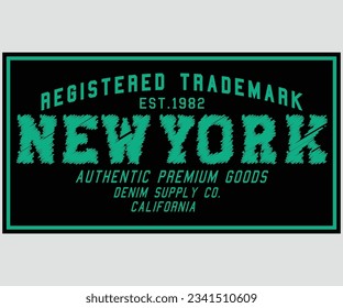 New York Zigzag font stitched with thread, embroidery font alphabet letters and numbers for apparel, print artwork	