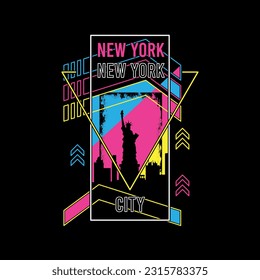 New York,America stylish typography slogan. Abstract design for vector print tee shirt, typography, poster.New York Vector illustration.