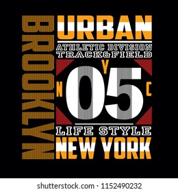 New york,brooklyn athletic typography vector illustration for t shirt