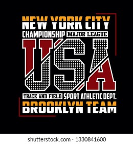 new york,brooklyn lettering tee,element graphic t shirt print vector illustration typography design