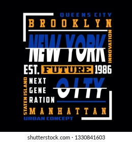 new york,brooklyn lettering tee,element graphic t shirt print vector illustration typography design