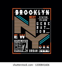 new york,brooklyn lettering tee,element graphic t shirt print vector illustration typography design